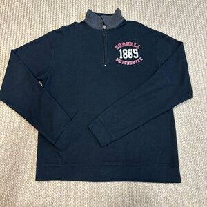 Vintage Cornell University 1865 Quarter Zip Sweatshirt U-TRAU Made in USA M